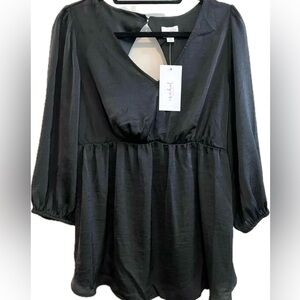 Ingrid & Isabel Maternity Blouse, Keyhole Back, Black, Medium & Small Av…